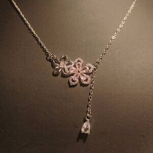 Pink Flower Necklace